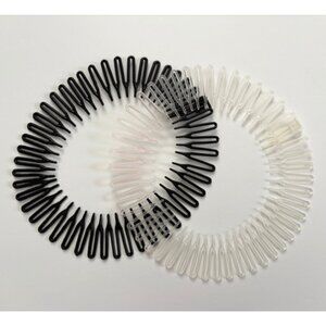 Bundle of two vintage 90s zig zag headbands